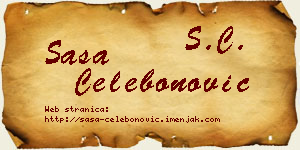 Saša Čelebonović vizit kartica